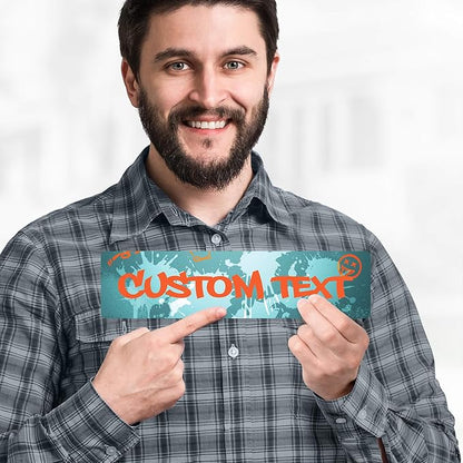 Custom Sign, Custom Street Sign, 11 Font Colors, 13 Font Styles, 4 Hole Options, 22 Sizes, 3x12 Inches, Rust Free DiBound, Fade Resistant, Made in USA by My Sign Center (Graffiti)