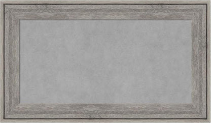 Amanti Art Grey Framed Magnetic Board 17x29 Small Vision Board for use with Magnets, 100% Metal Sheet to Display Items as Office Decor or for Home Organization in mudroom, Kitchen or Kids Room