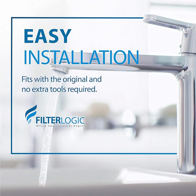 Filterlogic 3US-PF01 Water Filter Replacement for Filtrete® 3US-PS01 | Compatible with Filtrete® 3US-PS01, 3US-MAX-F01H, 3US-PF01H, HF20-S, Manitowoc K-00337, K-00338, Delta RP78702, NSF/ANSI 42