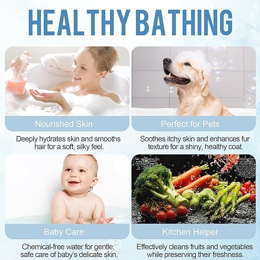 Bath Water Filter for Tub Fauce,10-Stage Bathtub Filter with Vitamin C.Eliminates Chlorine,Impurities,Softens Hard Water for Skin & Hair Care,BPA-Free+pH Balance,3000Gal Capacity (Porcelain White)