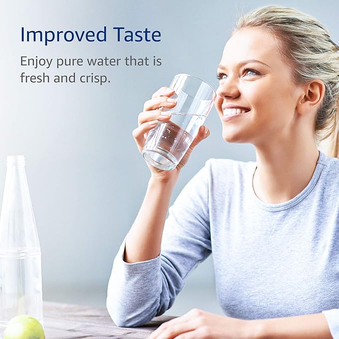 AQUA CREST FQROPF, FQSLF Under Sink Water Filter, NSF/ANSI 401 Certified, Replacement for GE FQROPF, FQSLF, Compatible with GE GXSV65R, GQSV65R, PXRQ15F, PNRQ15F, Reduces PFAS, PFOA/PFOS, 2 Pack