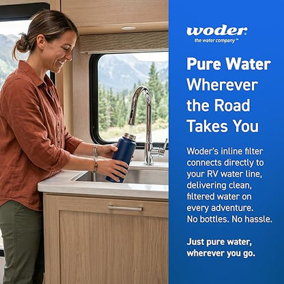Inline Water Filter, John Guest Fittings, Removes PFAS, Lead, Chromium-6 & Chlorine, Keeps Essential Minerals, WQA Certified, Ultra High Capacity, US Made (Gen4)