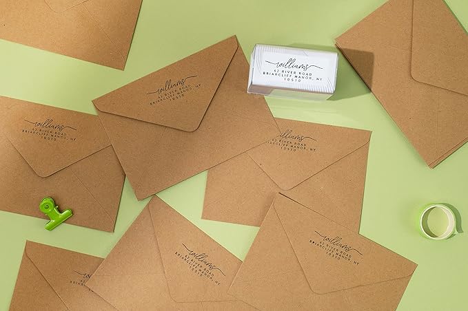 Stamp by Me | Custom Return Address Stamp - Up to 3 Designs to Choose | Personalized Self-Inking Stamp | Personalise Address Marker | Marks for Mailing | Custom Marker Self Ink