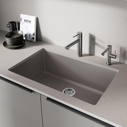 BLANCO 443121 PRECIS SILGRANIT Super Single Undermount Kitchen Sink 32" L X 19" W - Volcano Gray