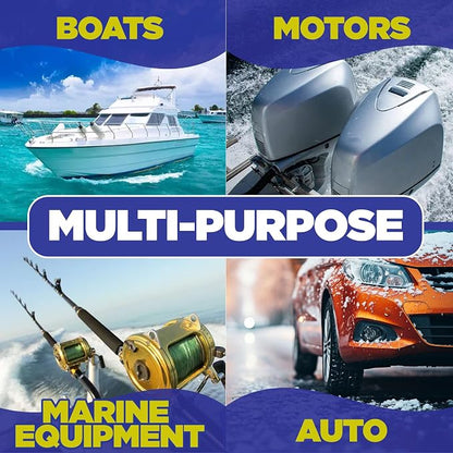 Durabasics Salt Remover Flush Kit with High-Pressure Hose with [1 Gallon] Salt Remover Concentrate - Marine Engine Flush for Baots - Perfect for Outboard Motor Flush & Washing Salt Deposits