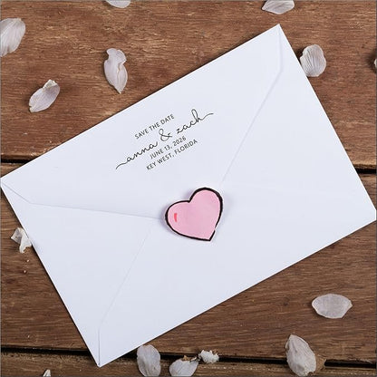 PrettySweetParty Self Inking Return Address Stamp - Custom 4 Line Personalized Address Stamp for Envelopes, Wedding Invitations, Business, Mailing Labels (Hartwell)