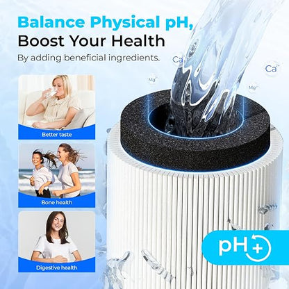 Waterdrop TSB-ALK 8 Layer Slightly Alkaline Under Sink Water Filter System | Reduces PFAS, PFOA/PFOS, Fluoride, Chlorine, Bad Taste & Odor, with Dedicated Faucet, Under Sink Water Filtration System