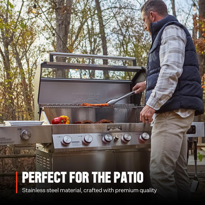 6-Burner Convertible Natural Gas Smart bbq Grill Stainless Steel Denali 605 with Smoke Box (Without Conversion Kit)