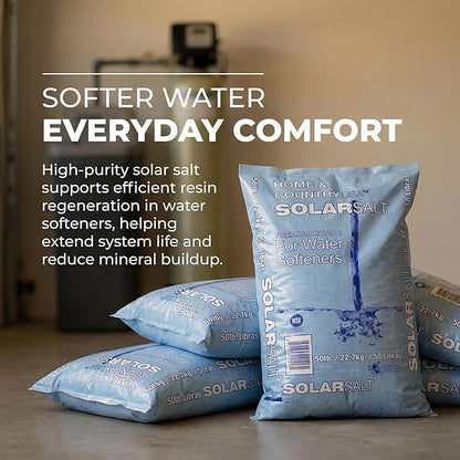 Home and Country All Natural Solar Salt for Water Softener (8 Pounds)
