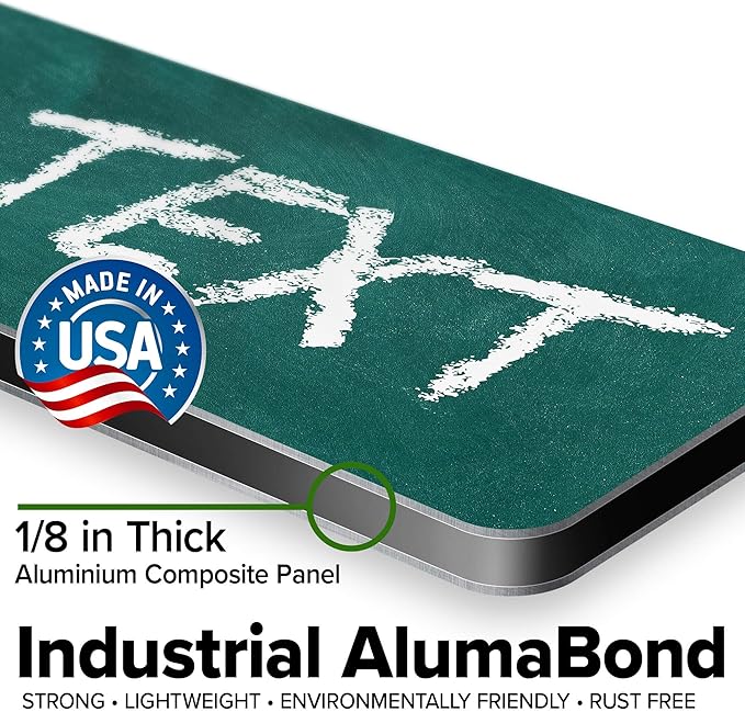 Custom Sign, Custom Street Sign, 11 Font Colors, 13 Font Styles, 4 Hole Options, 22 Sizes, 4x18 Inches, Rust Free DiBound, Fade Resistant, Made in USA by My Sign Center (Chalkboard Green)