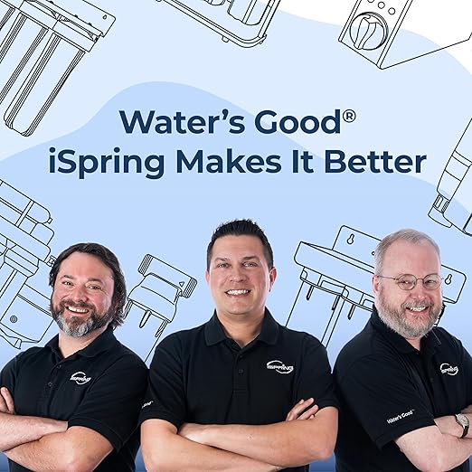iSpring Whole House Water Filter System, Reduces Chloramine, PFAS, Chlorine, Sediments, 3-Stage Whole House Water Filtration System, 5-Micron, 3/4" Inlet/Outlet, Model: WCB32C-GAC