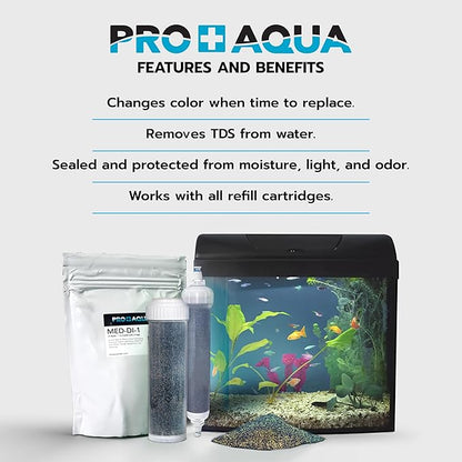 DI Resin Replacement Refill Deionization Color Changing Premium Grade, TDS Filtration, Aquariums, Spot Free Rinse, 1L (2 Liter)