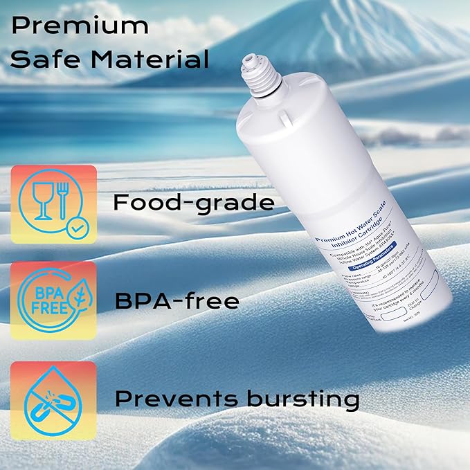 AP431 Cartridge Replacement for Aqua-Pure AP430SS, Water Filter Whole House Scale Inhibition Inline Water System Helps Prevent Scale, 3 Pack