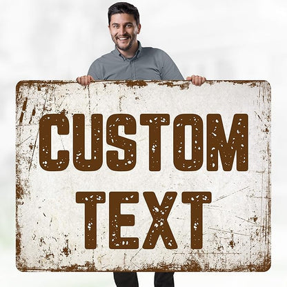 Custom Sign, Custom Street Sign, 11 Font Colors, 13 Font Styles, 4 Hole Options, 22 Sizes, 36x48 Inches, Rust Free DiBound, Fade Resistant, Made in USA by My Sign Center (Rustic)