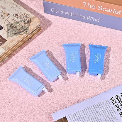 Temiary 6 Pcs White Correction Tapes, Cute White Smooth Pull Out Tape for Instant Corrections, Clean and Easy to Use Applicator for Office School Supplies (Blue)