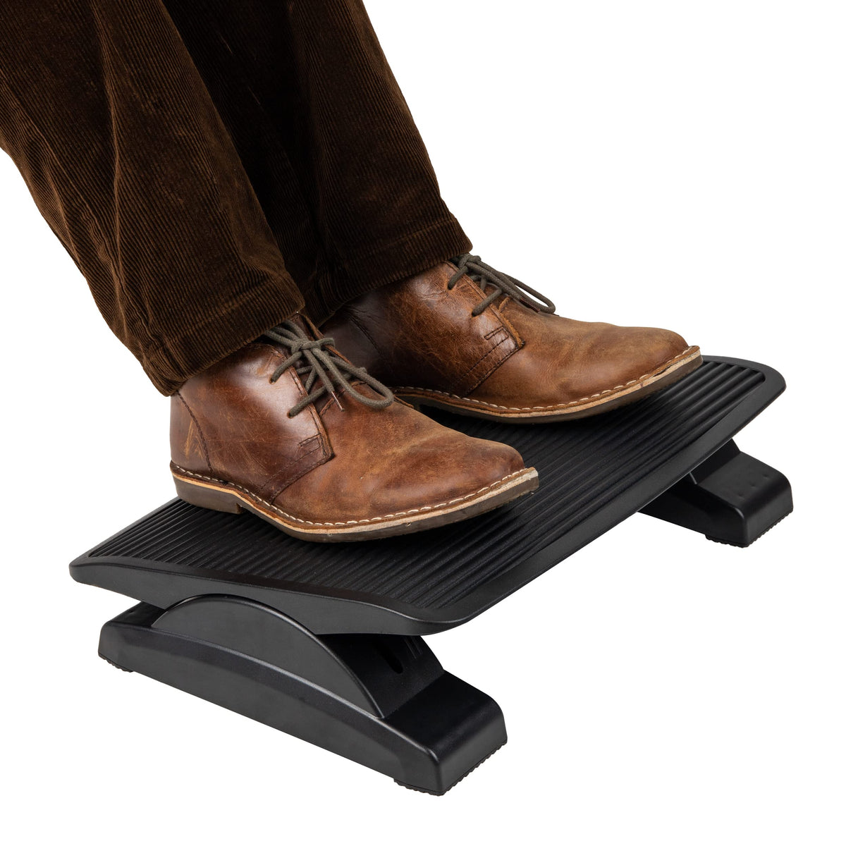 Foot Rest, Under Desk at Work, Ergonomic, Height Adjustable, Office, Plastic, Black