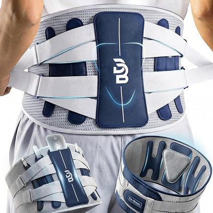 DR. BRACE® Lower Back Brace for Men & Women for Lower Back Pain Relief, Revolutionary Versatile Splints System & Removable Lumbar Pad, Adjustable & Breathable Back Support Brace (35.4-41.3″)