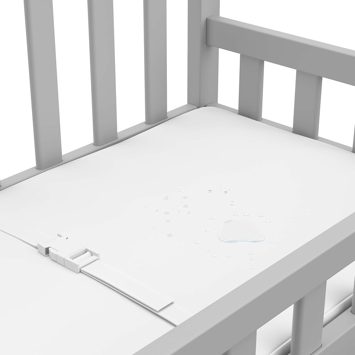 Graco Changing Table with Water-Resistant Changing Pad (Pebble Gray) – GREENGUARD Gold Certified, Multi Storage Nursery Changing Table for Infants and Babies
