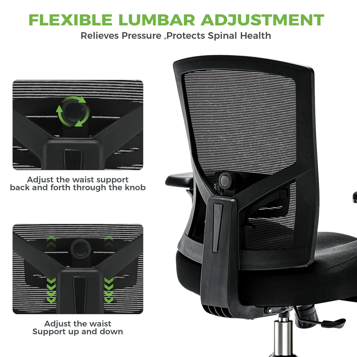 Big and Tall Office Chair 700lbs with Ergonomic W Wide Thick Seat Cushion, Oversized Mesh Desk Chair with Adjustable Lumbar Support, Computer Chair with Upgraded 4D Armrests