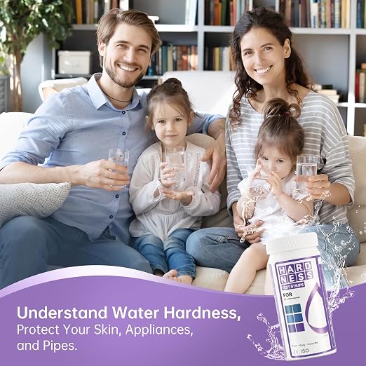 AAwipes Water Hardness Test Kit 0-425 ppm Hard Water Test Strips - Ultimate Test Kit for for Home, Drinking, Well, Spa, Swimming Pool, Softener (K07-150)