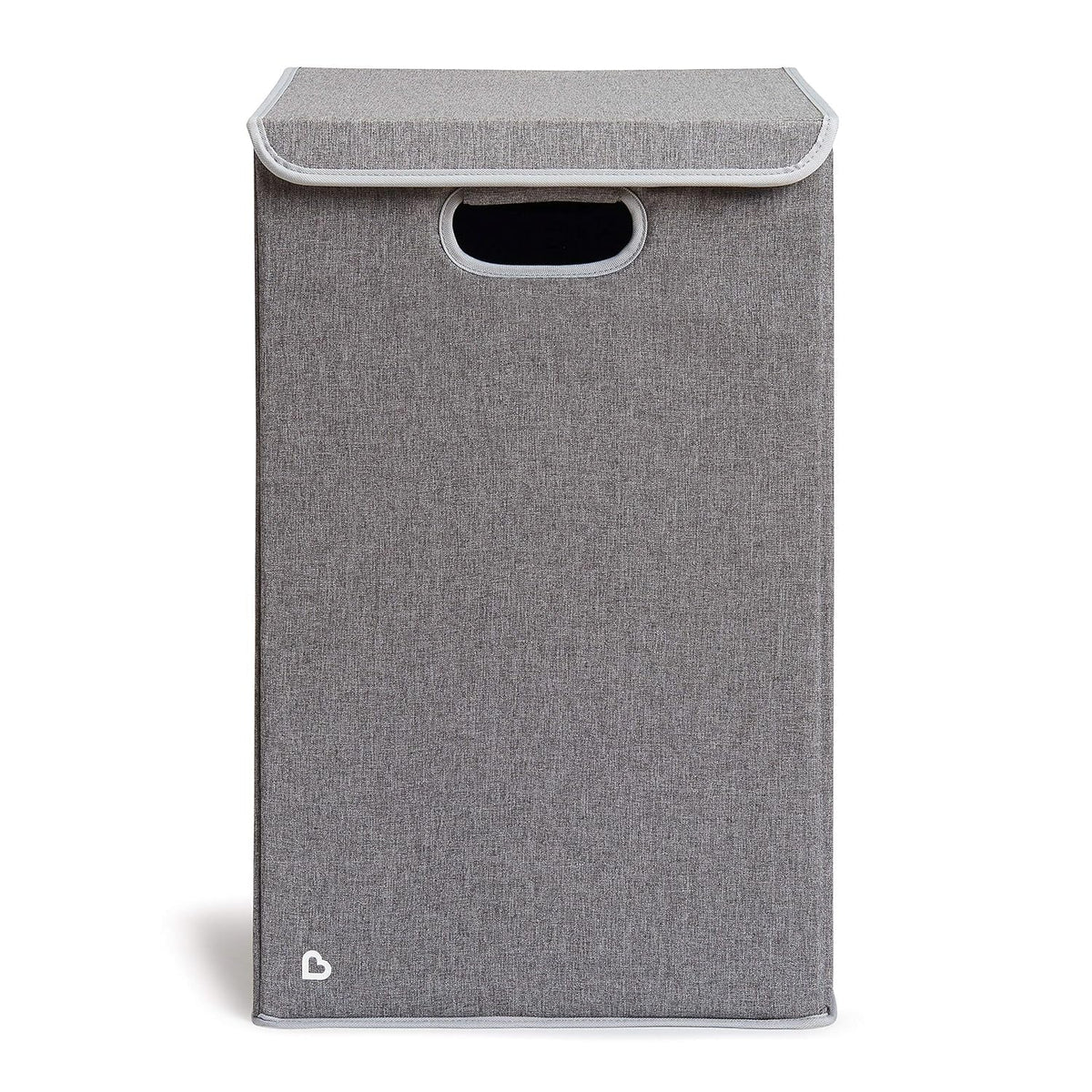 Laundry Hamper for Baby and Kids, Collapsible Nursery Organizer with Lid, Grey