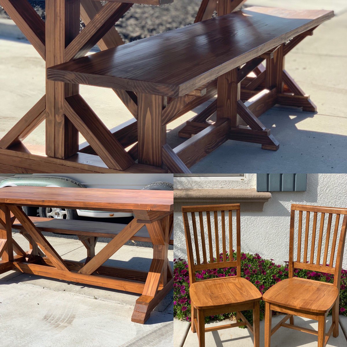 Made in USA, Made to Order, Trestle Farmhouse Dining Tables