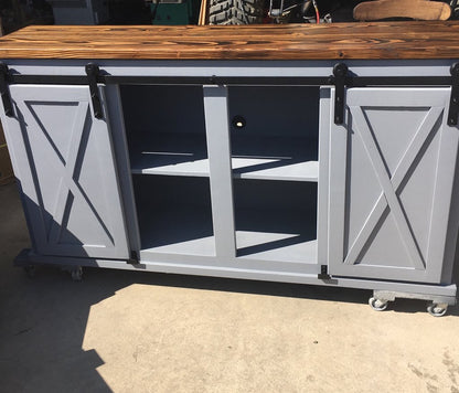 Made in USA, Made to Order, Sliding Barn Door TV Consoles
