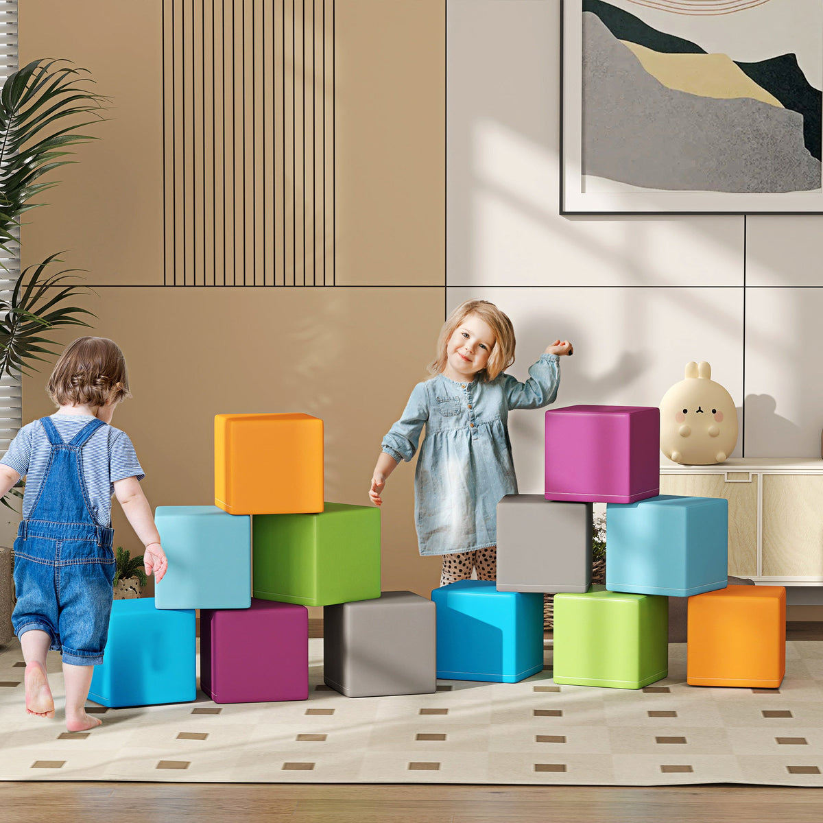 12 Piece Soft Play Blocks Soft Foam Toy for Kids, Contemporary