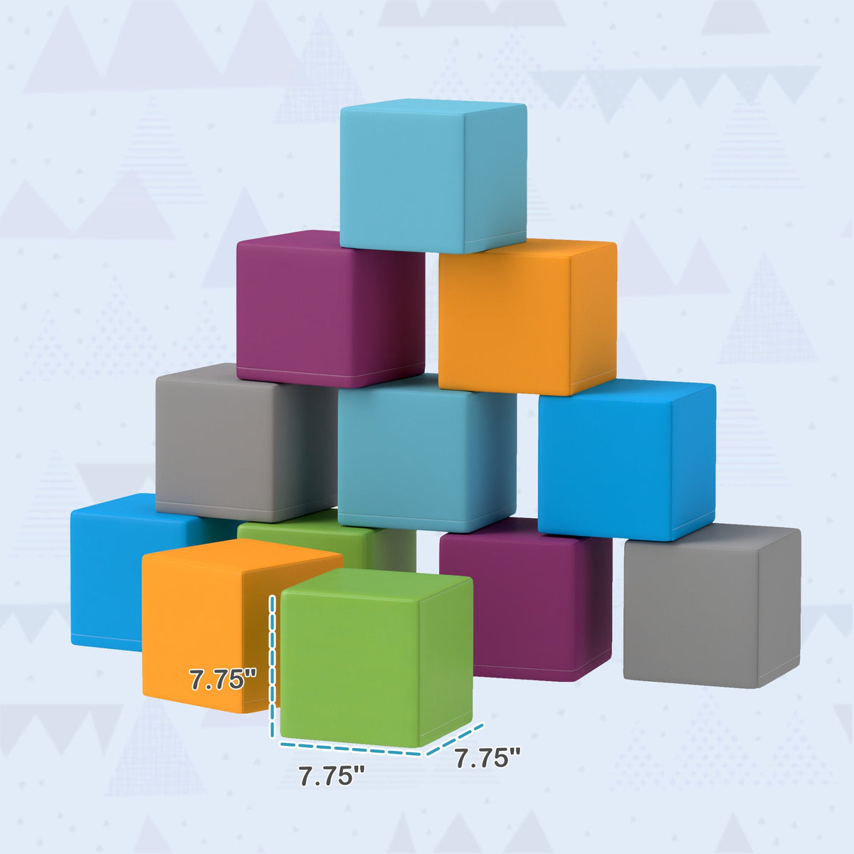12 Piece Soft Play Blocks Soft Foam Toy for Kids, Contemporary