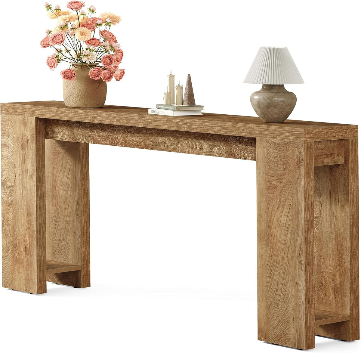 70.9-Inch Long Console Table, Narrow Sofa Table behind the Couch, Farmhouse Console Table for Living Room, Entryway, Hallway