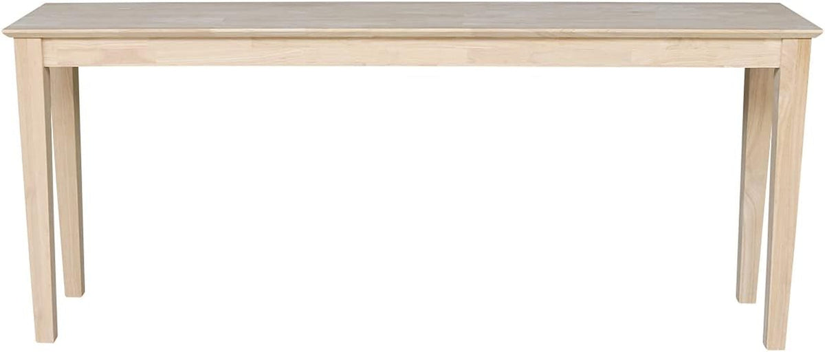International Concepts Shaker Console Table, 72-Inch Long, Solid Parawood, Unfinished