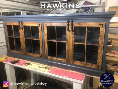 Made in USA, Made to Order, The Crown Console with Glass Panel Doors