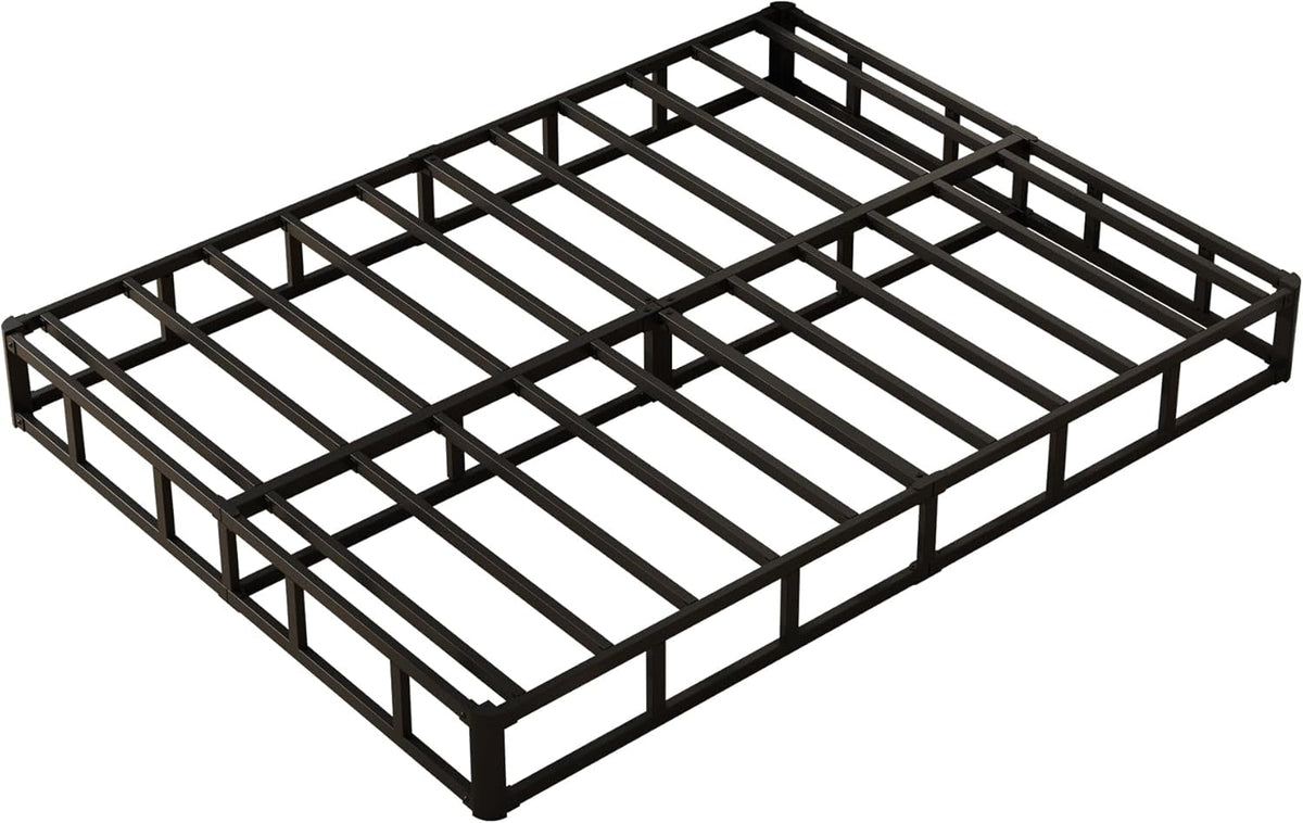 9 Inch Box Spring for Queen Bed, Heavy Duty Metal Box Spring Bed Base with Fabric Cover, Mattress Foundation, Easy Assembly, Noise Free, Black