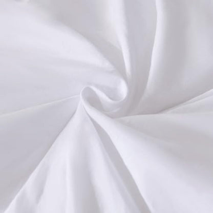 Comforter Full Size Set White, 3 Pieces Ruffle Farmhouse Shabby Chic Gift Full Comforter Set, Soft Lightweight Fluffy All Season Room Decor Bed Set for Girls Women Teens Daughter