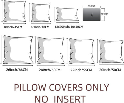 2 Packs Brown Boho Lumbar Faux Leather Decorative Throw Pillow Covers 12X20 Inch for Living Room Couch Bed Sofa, Hand Stitched Rectangle Cushion Case, Rustic Modern Farmhouse Home Decor