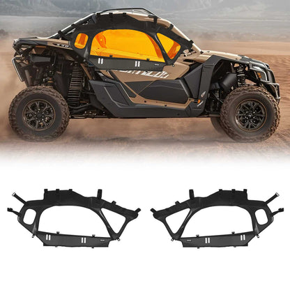 Cab Enclosure Upper Doors, Compatible with Can-Am Maverick X3 2-Seater 2017-2025, Soft Upper Doors, Windproof Upgraded Zipper UTV Soft Side Window Kit, Work with Side Mirrors and Windshields