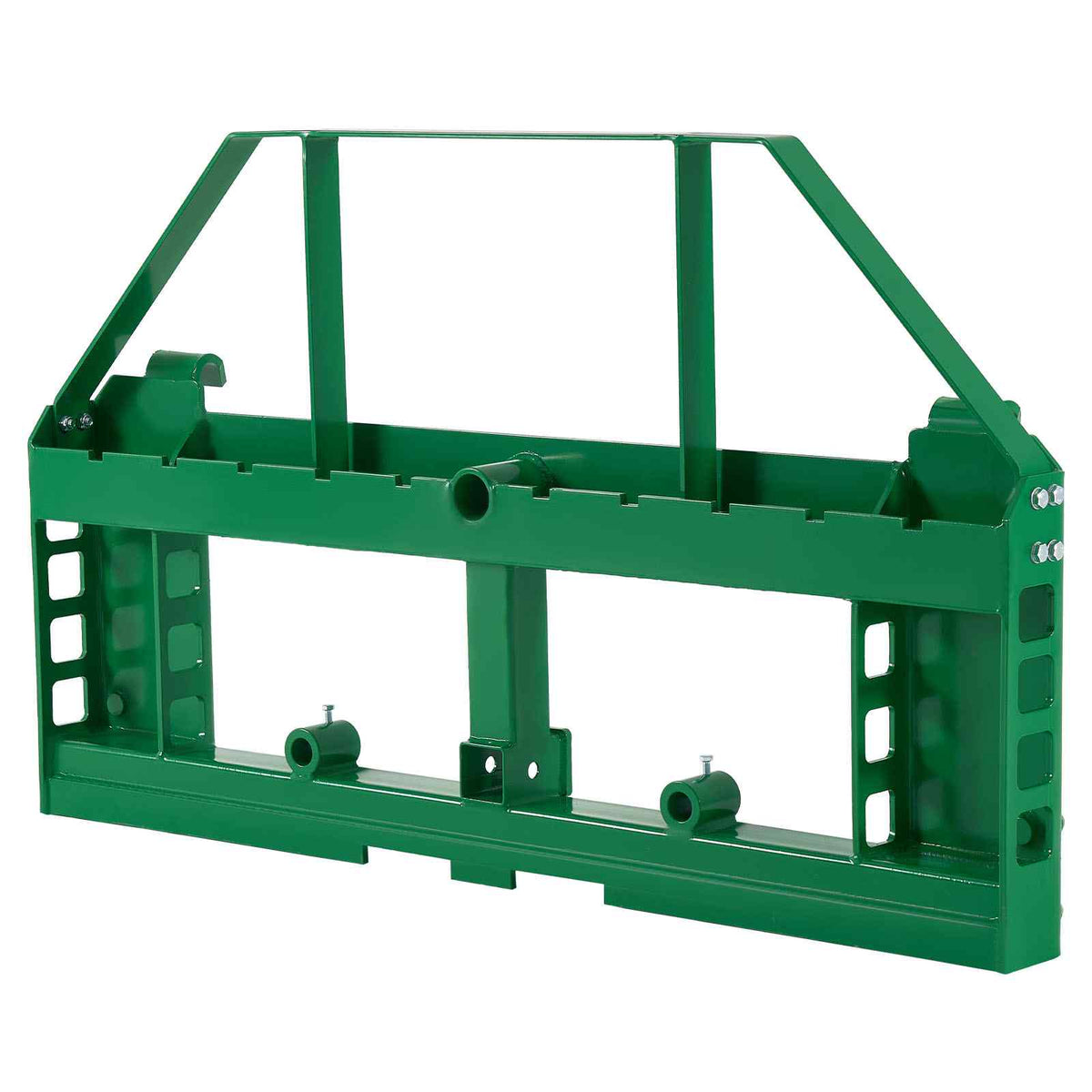 Skid Steer Pallet Frame, 4000 lbs Rated Load Capacity, 45-inch Pallet Fork Frame Attachments with 2-inch Hitch Receiver & Spear Sleeves, Fit for John Deere Loaders Quick Attach Mount, Frame Only