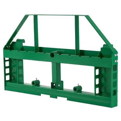 Skid Steer Pallet Frame, 4000 lbs Rated Load Capacity, 45-inch Pallet Fork Frame Attachments with 2-inch Hitch Receiver & Spear Sleeves, Fit for John Deere Loaders Quick Attach Mount, Frame Only