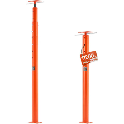 House Floor Jack, 54"-150" Height Range, 11200 lbs Max Load Capacity, Adjustable Support Beam Basement Jack Post Pole for Leveling, Lift Support Steel Telescoping Jack for Temporary Support