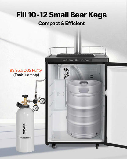 CO2 Tank, 10 lbs New Aluminum Alloy Cylinder, CO2 Air Tank with Light Spray Coating, CGA320 Valve, Handle & Adjustable Pressure, DOT Approved Cylinder for Draft Beer Dispensing and Soda Maker