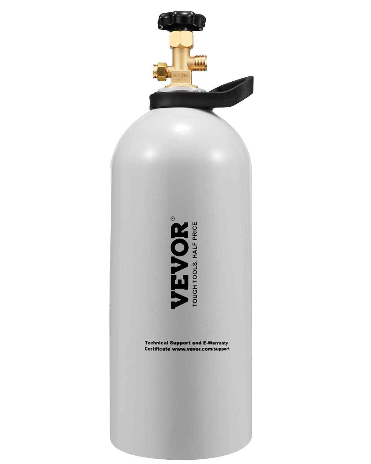 CO2 Tank, 10 lbs New Aluminum Alloy Cylinder, CO2 Air Tank with Light Spray Coating, CGA320 Valve, Handle & Adjustable Pressure, DOT Approved Cylinder for Draft Beer Dispensing and Soda Maker