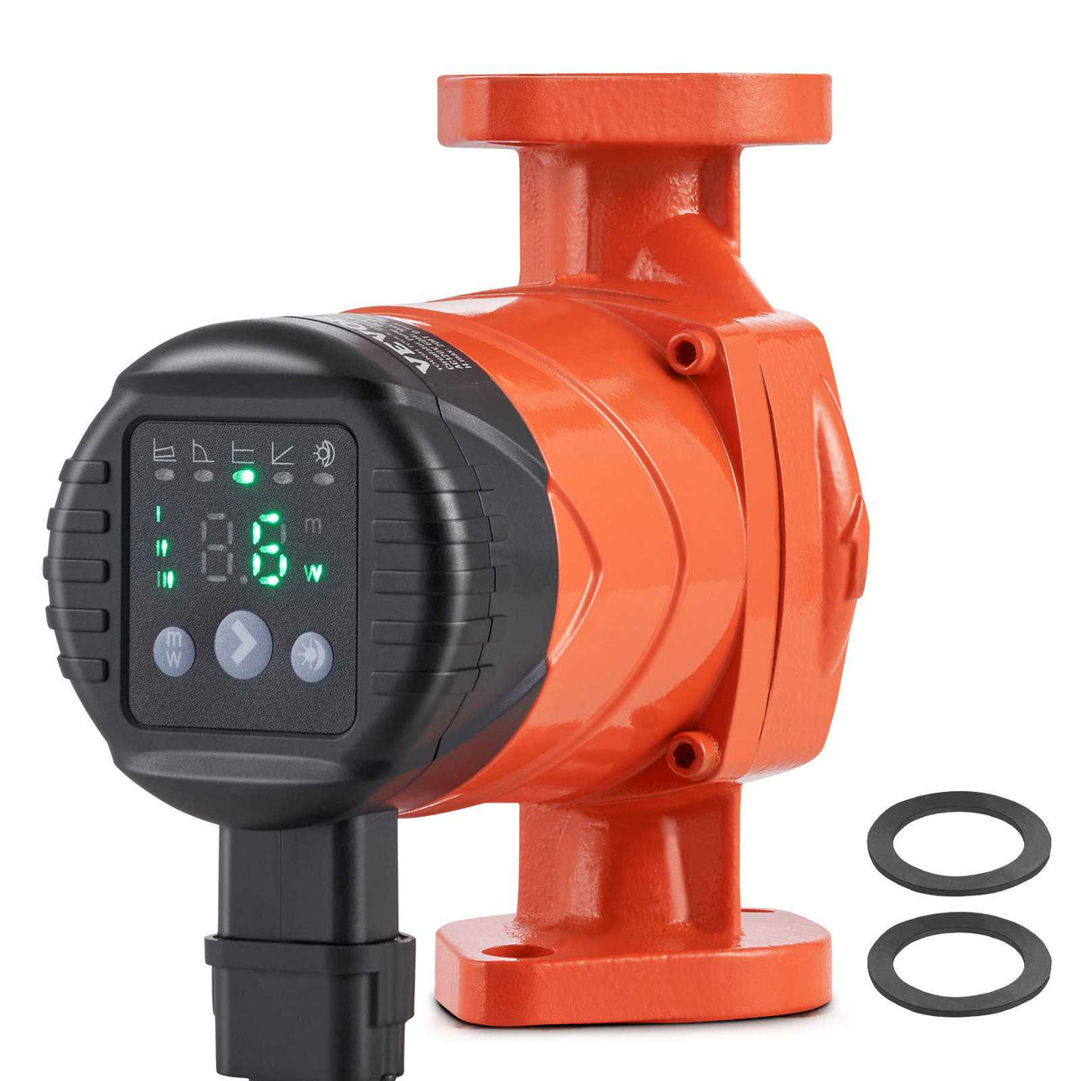 E007-2F2 Hot Water Recirculating Pump, 110V, 42W 16 GPM High Efficiency Circulator Pump, EMC Automatic Hot Water Circulation Pump 1" NPT Flange Circulator Pump for Home Water Heater System