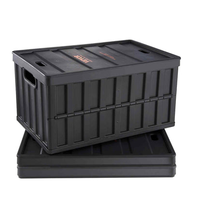 Collapsible Storage Bins with Lids, 65L 3 Packs, Folding Plastic Stackable Utility Crates with Handles, Large Heavy Duty Containers for Clothes, Toys, Books, Snack, Shoes, and Grocery Organizing