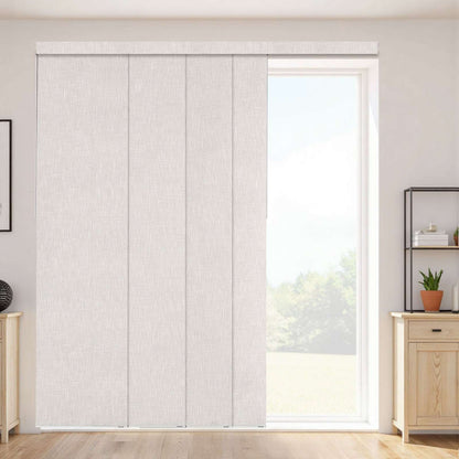 Panel Track Blinds, Extendable Track from 45.8 in to 86 in W, Trimmable Panel Curtains Up to 96 in H, Vertical Blackout Panel Blinds for Sliding Doors, Patio Doors, Room Divider, Light Gray