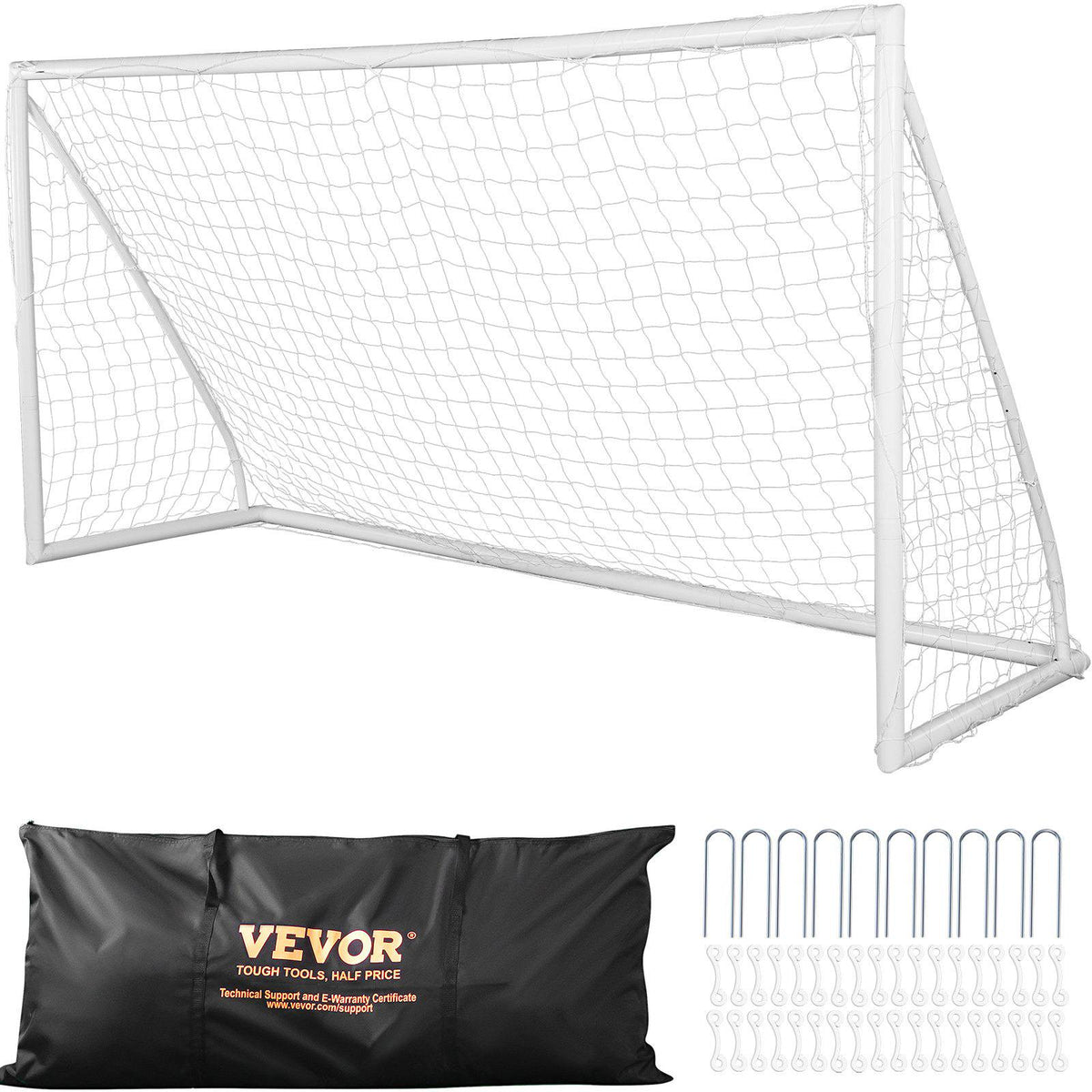 Portable Soccer Goal, 12x6 ft Soccer Net, Adults Kids Backyard Soccer Net, Large Practice Soccer Net, Youth Training Soccer Goal Set, All-Weather Outdoor Soccer Goals with Carry Bag, 1 Pack