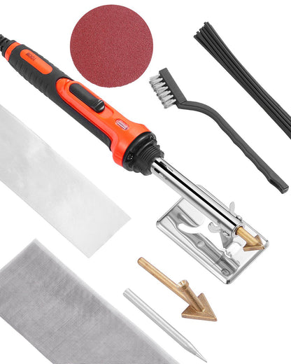 Plastic Welder Kit, 60W/100W Dual-Power Plastic Welding Soldering Iron with 3 Welding Tips and 20 Welding Rods, Professional Plastic Repair Welding Tool for Car Bumper, Kayaks, Toys, Electronics
