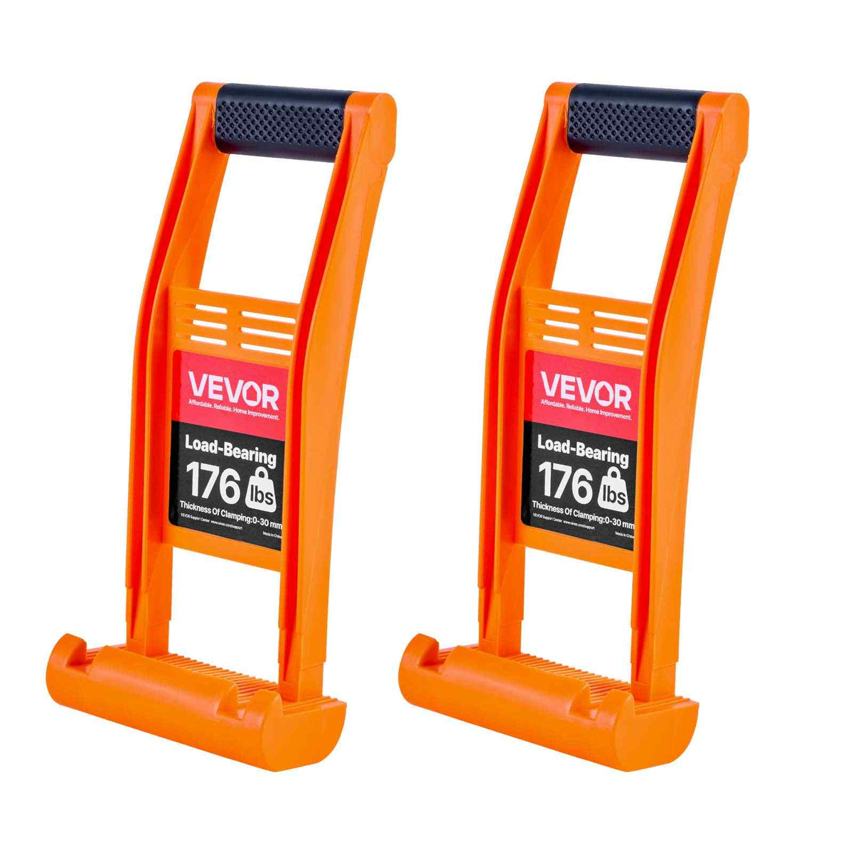 Drywall Carrier, 2 Pack Plywood Carriers Handles, ABS Plastic Panel Carrier Tool with 176 lbs Load Bearing, Lift and Carry Panel Mover for Plywood, Drywall, Particleboard, Tempered Glass