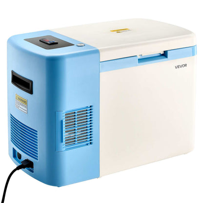 Ultra Low Temperature Freezer, 25 L, −40 ℉ to −123 ℉ Adjustable Temp Range, with Digital Display, 304 Stainless Steel Liner, Portable Low Temperature Lab Freezer for Laboratory Samples Storage
