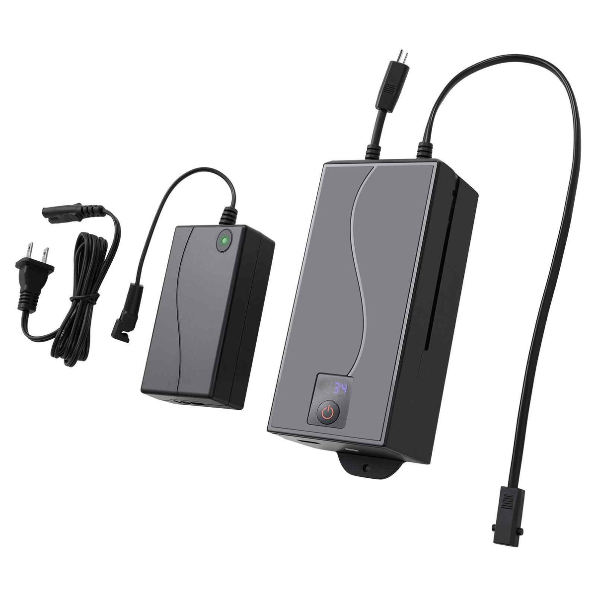 Battery Pack for Reclining Furniture with Adapter, 5000 mAh Rechargeable Recliner Battery Pack with Universal 2-Pin Connector and LED Screen, for Electric Recliner, Sofa, Couch & Lift Chair