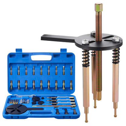 36-in-1 Bearing Puller Set, 36 PCS 3-Jaw Hook Puller for Internal External Bearings and Bearing Without Inner Shaft, Multifunctional Bearing Removal Tool with Heavy Duty Portable Storage Case